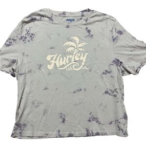 Hurley Purple Tie-Dye Tee with Palm Logo Size Medium Summer surf beach